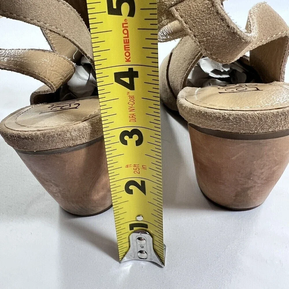 Latigo Simon Leather Suede‎ Closed-Toe Slingback sandal Booties Brown Size 8.5 M